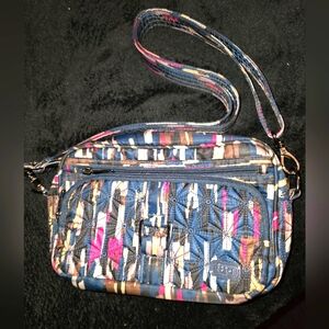 EUC: LUG "Carousel" Multicolor Crossbody Bag, Purse, Travel, Adjust Strap